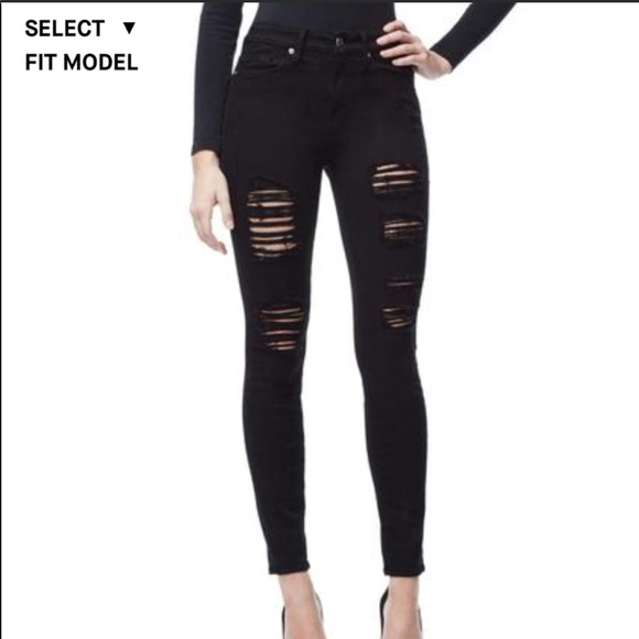 good american ripped jeans